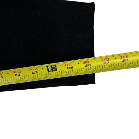 Max Studio Black Skinny Pants Leggings Faux Leather Trim Pull on Size Small - Picture 8 of 12